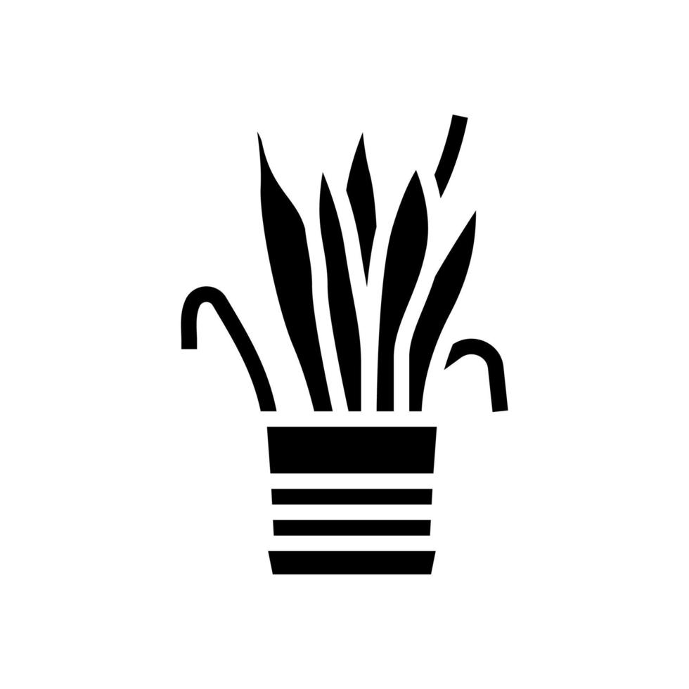 drying house plant glyph icon vector illustration