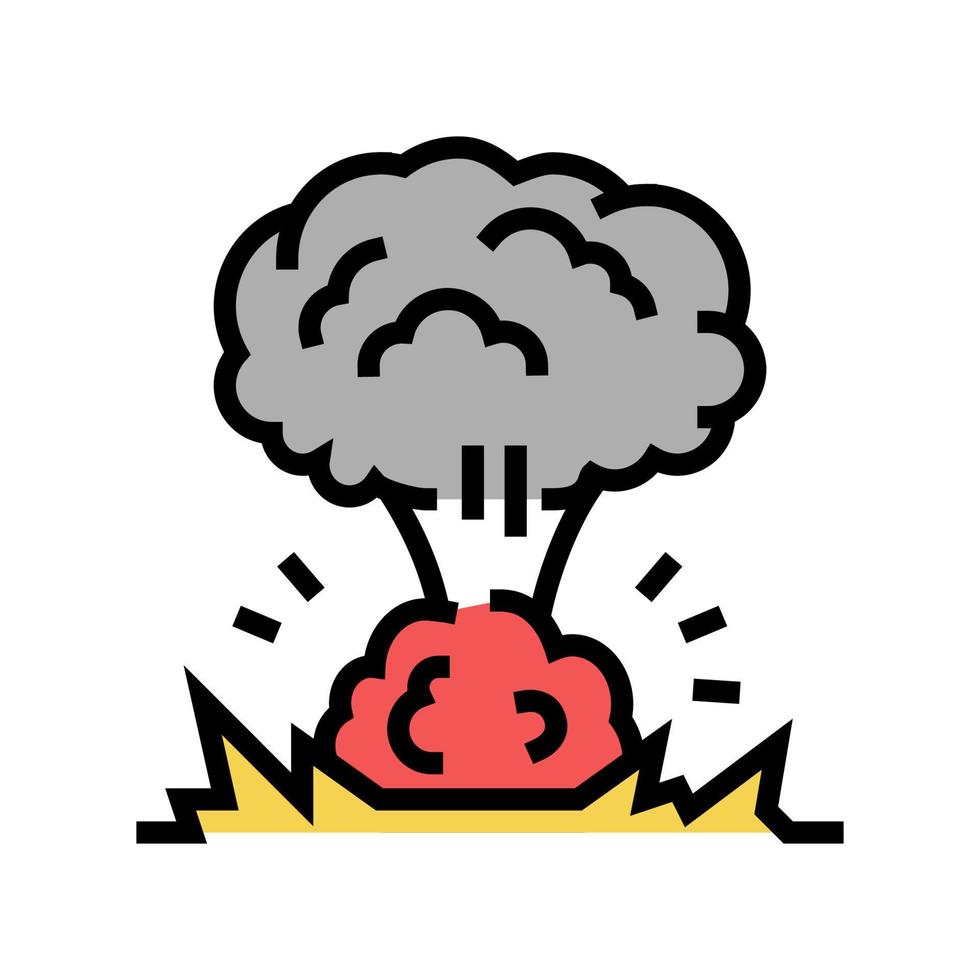 explosion smoke color icon vector illustration