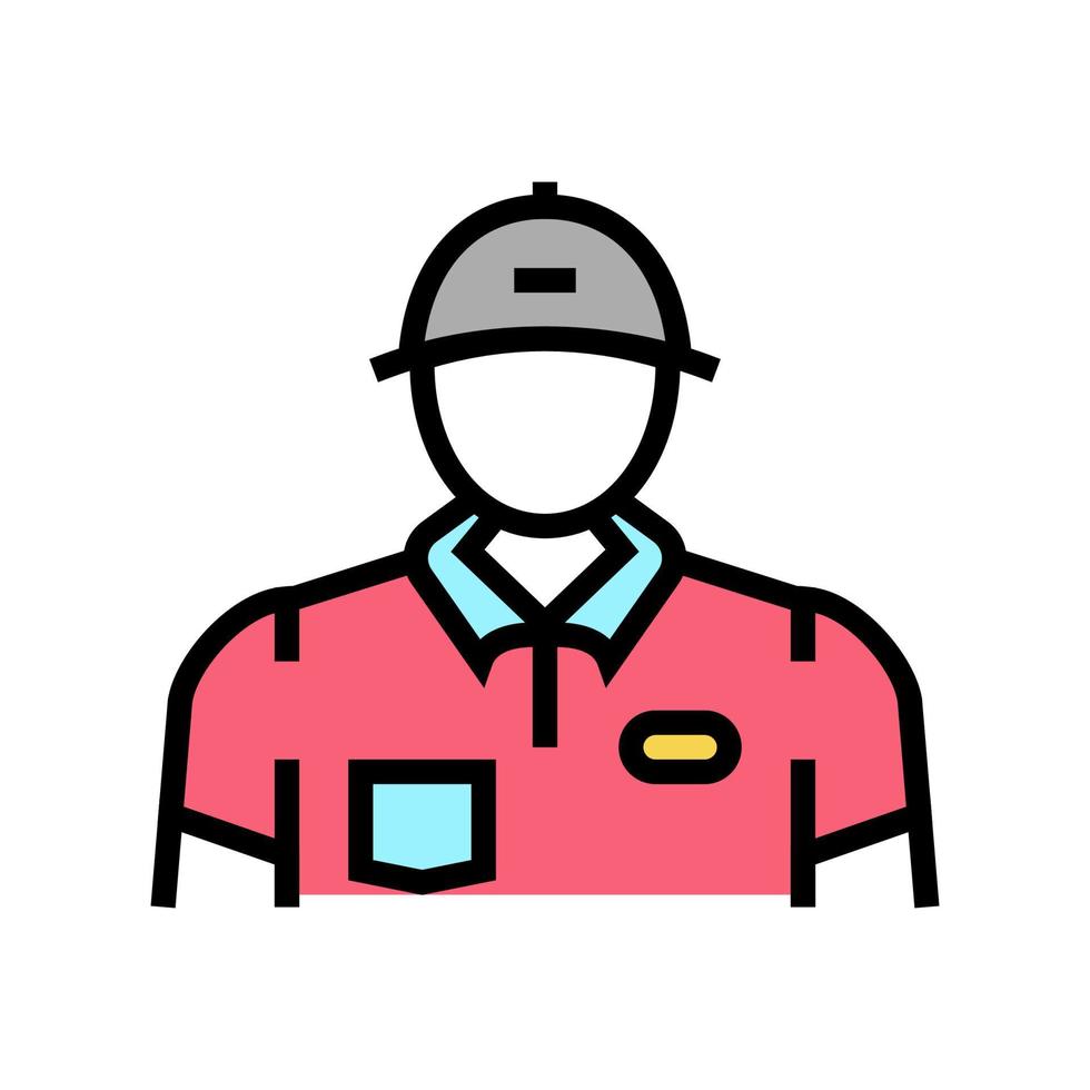 golf player color icon vector illustration