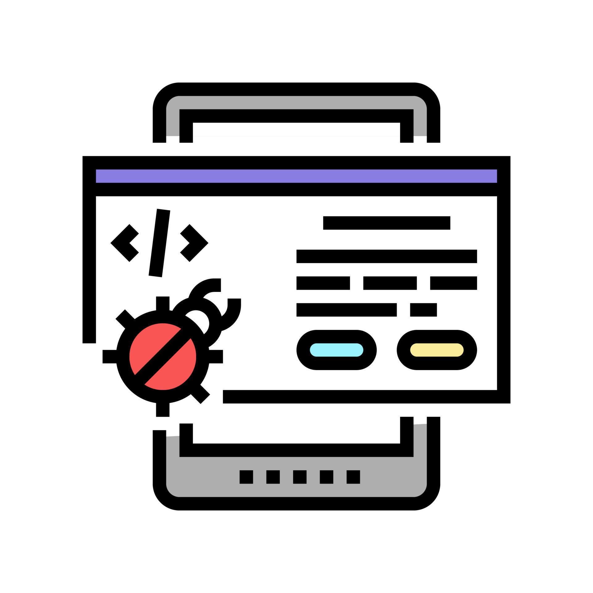 tablet debug color icon vector illustration 10345141 Vector Art at Vecteezy