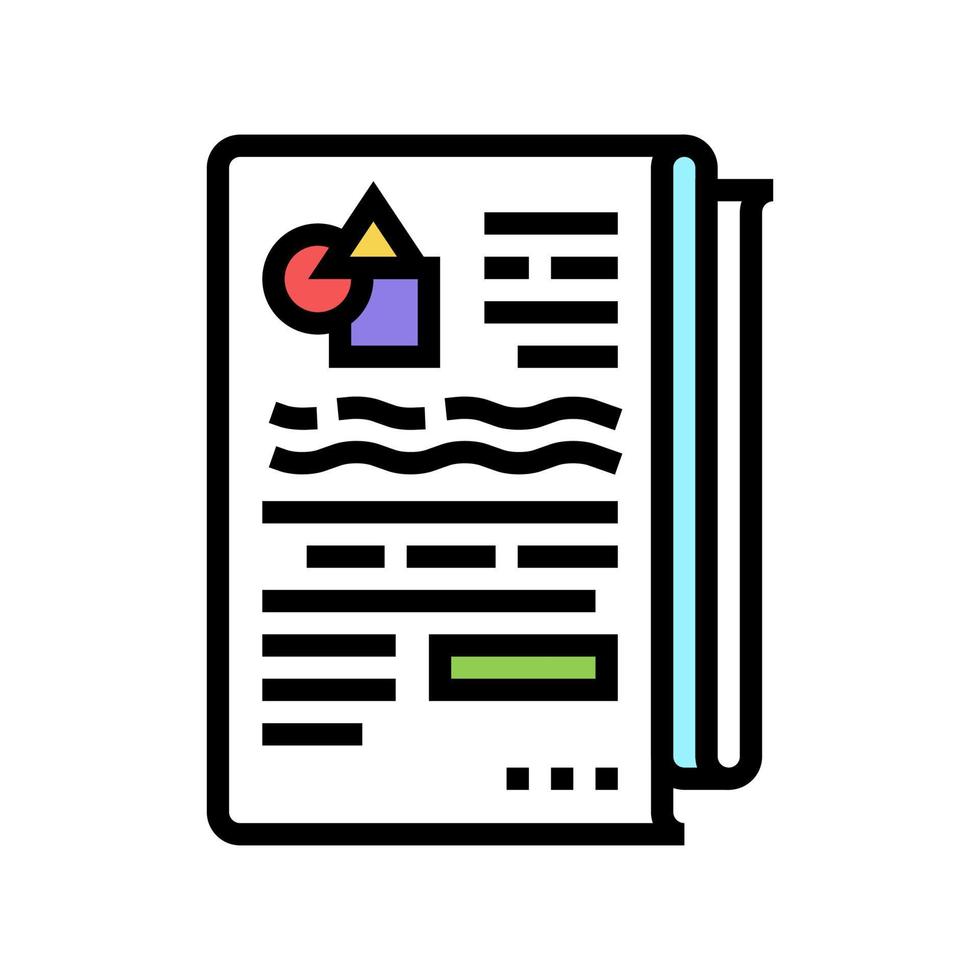 abstract report color icon vector illustration
