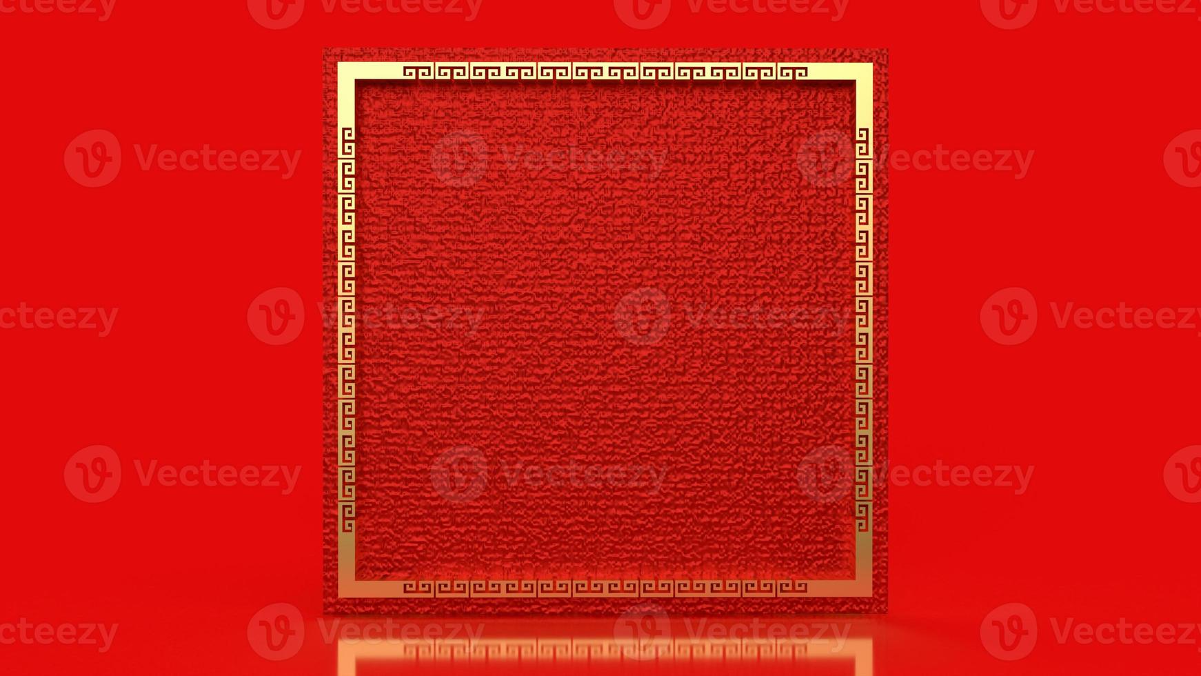 The Chinese gold frame for Asia background content 3d rendering. photo