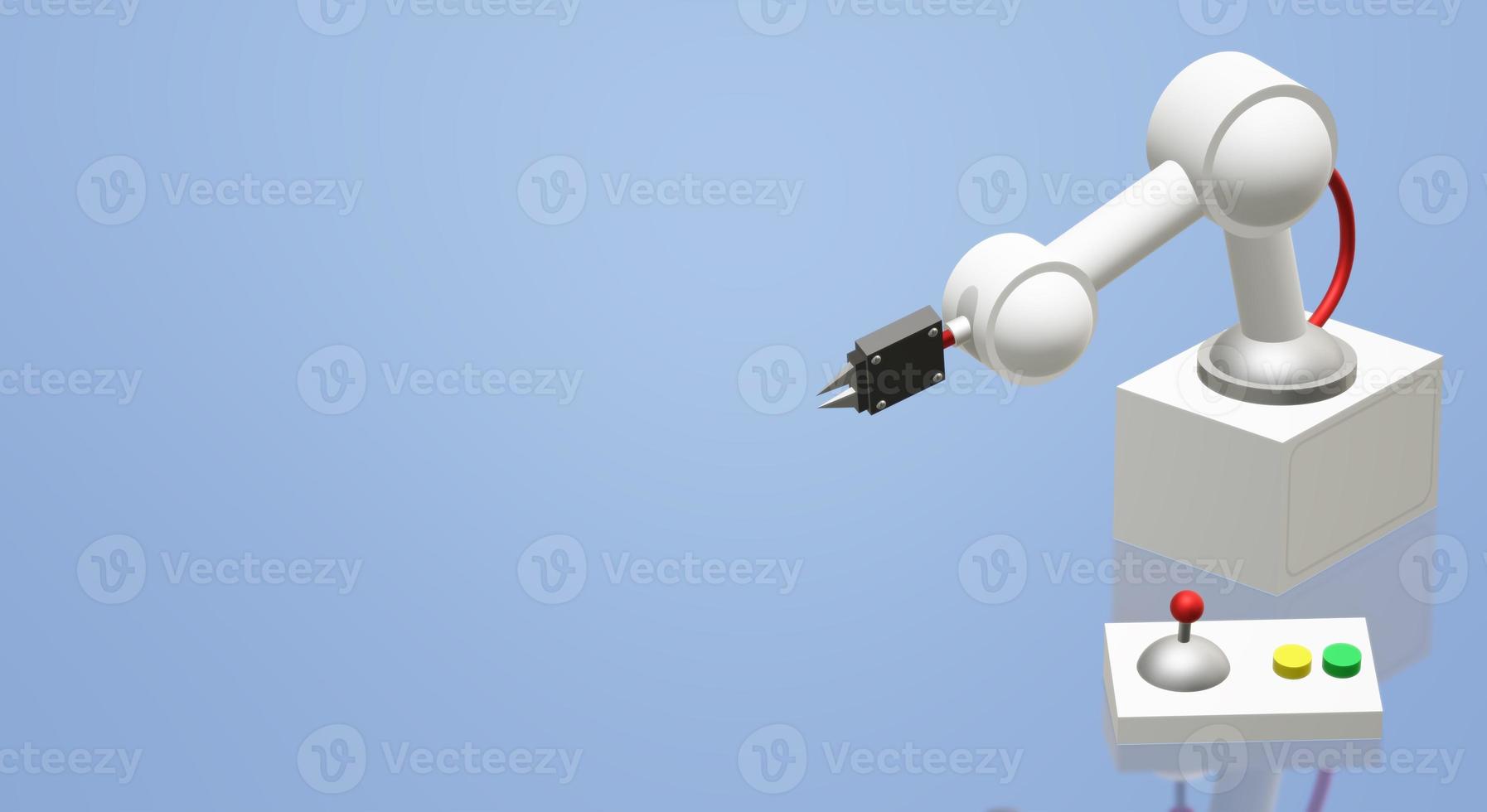 robotic arm  3d rendering for industrial content. photo