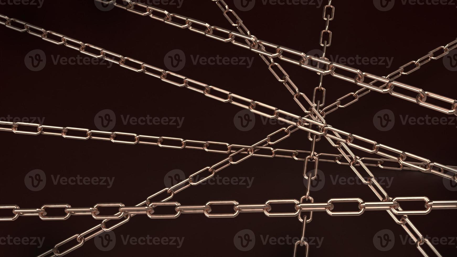 chain on black background for business content 3d rendering photo