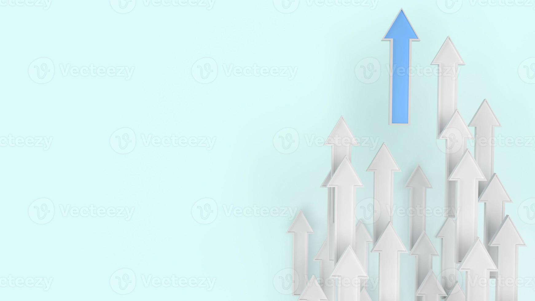 white Arrow 3d rendering for abstract  content. photo