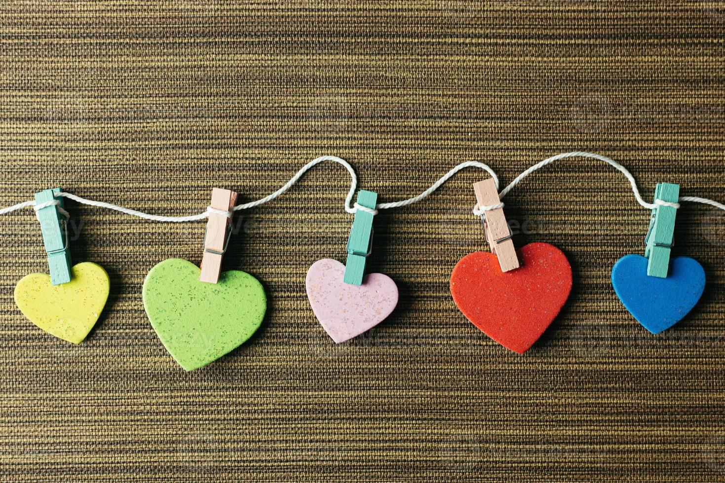 a text wood cubes image for valentines day content. photo