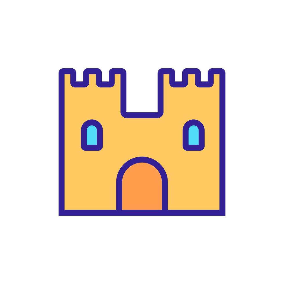 Castle fortress is an icon vector. Isolated contour symbol illustration vector