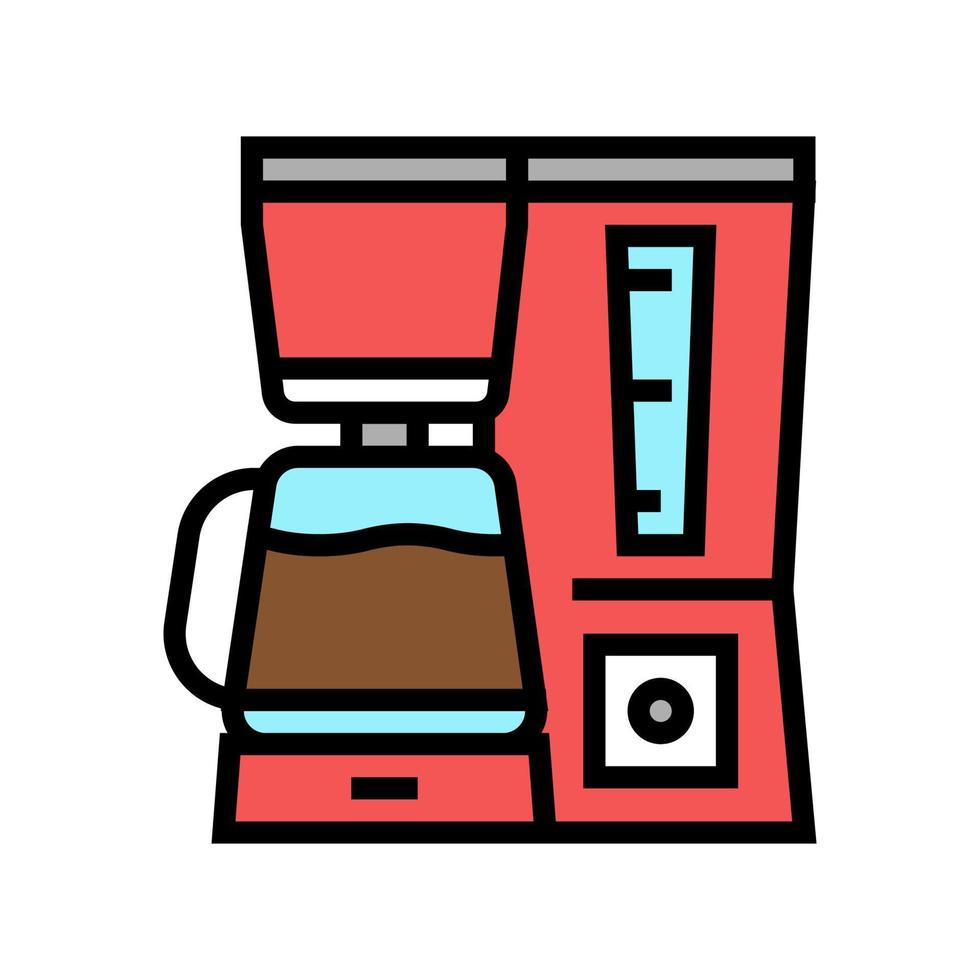 domestic coffee machine color icon vector illustration