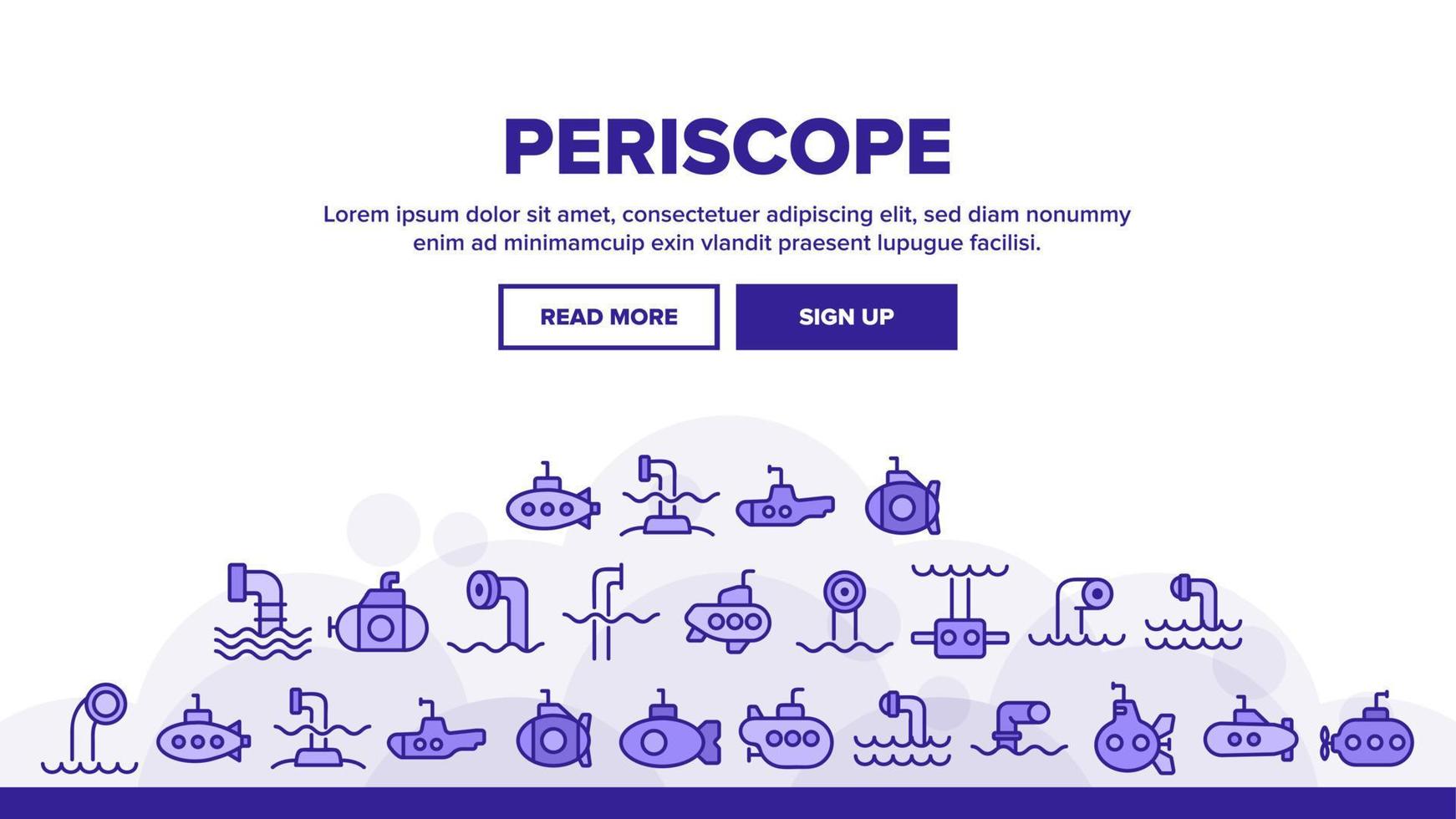 Periscope Landing Header Vector