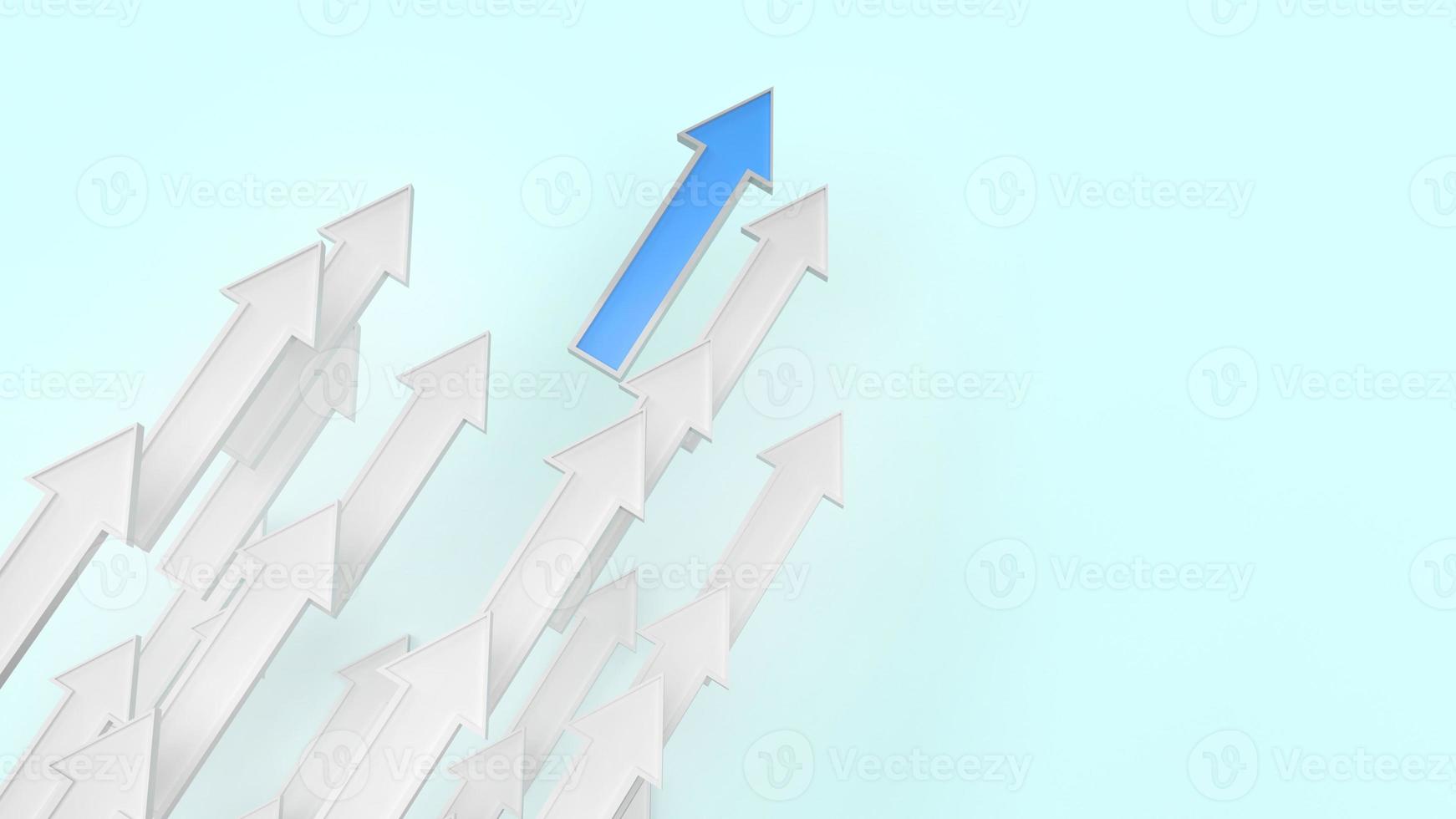 white Arrow 3d rendering for abstract  content. photo