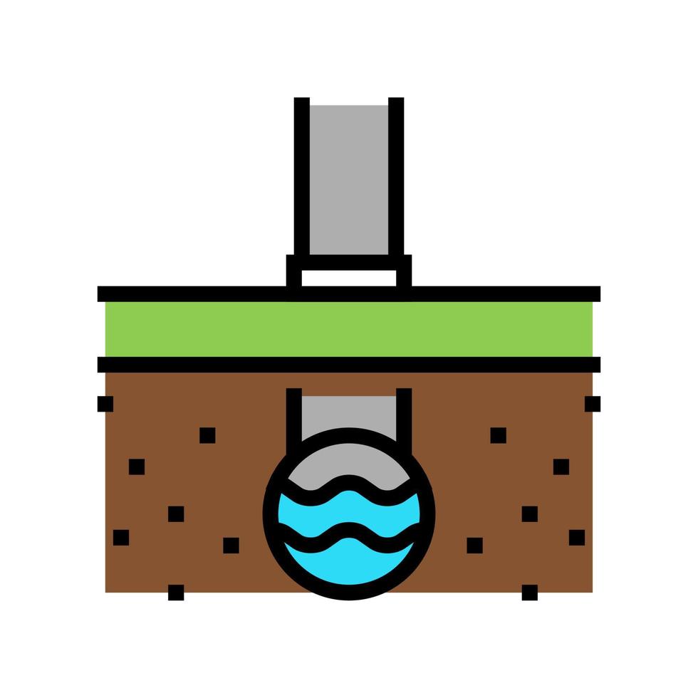 pipeline of drainage color icon vector illustration