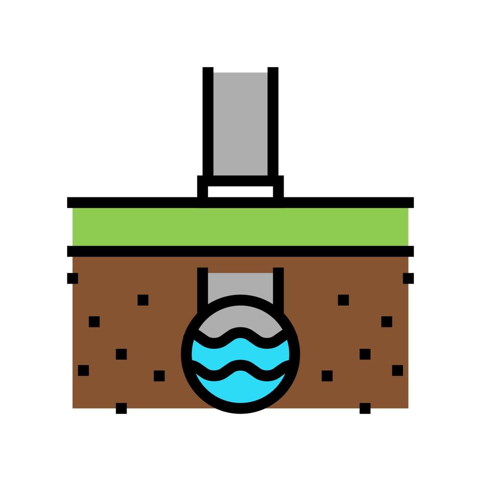 pipeline of drainage color icon vector illustration