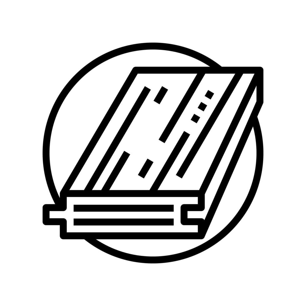 laminate floor line icon vector illustration