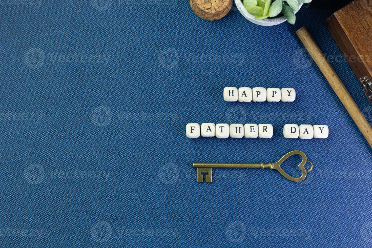 wooden text  for father day content close up image. photo