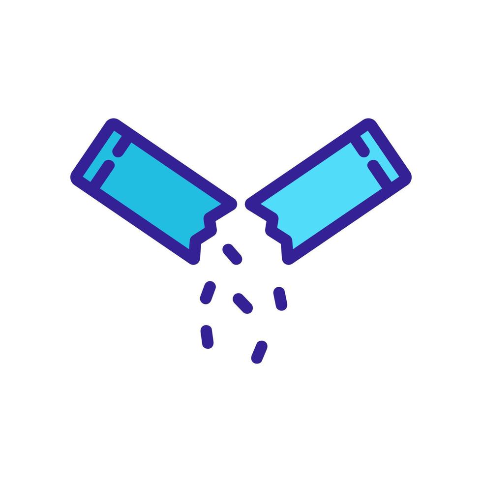 torn bag of vanilla icon vector outline illustration