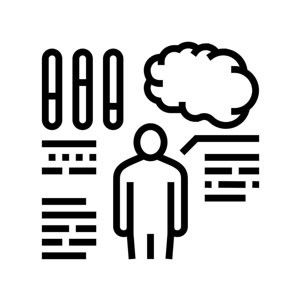 eq soft skill line icon vector illustration