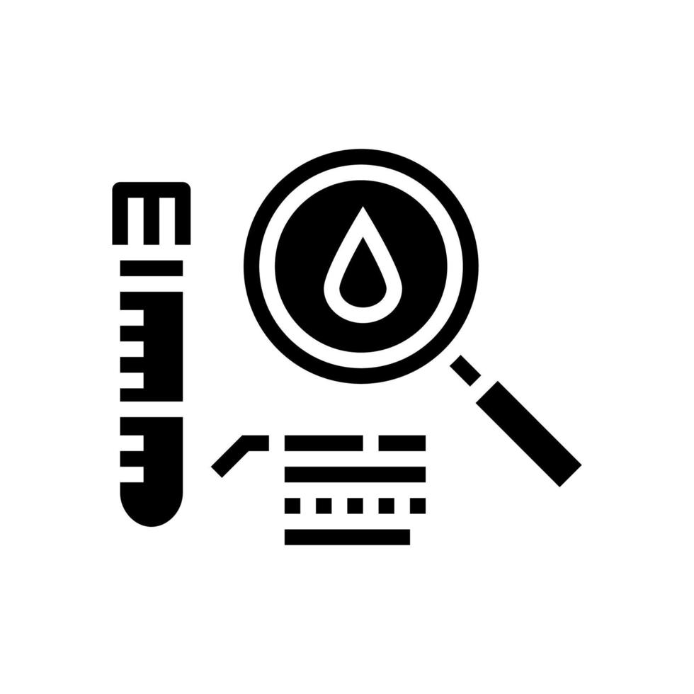 analysis for fertilization glyph icon vector illustration