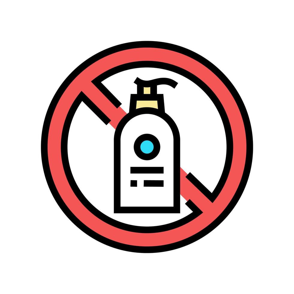 stop using liquid soap color icon vector illustration