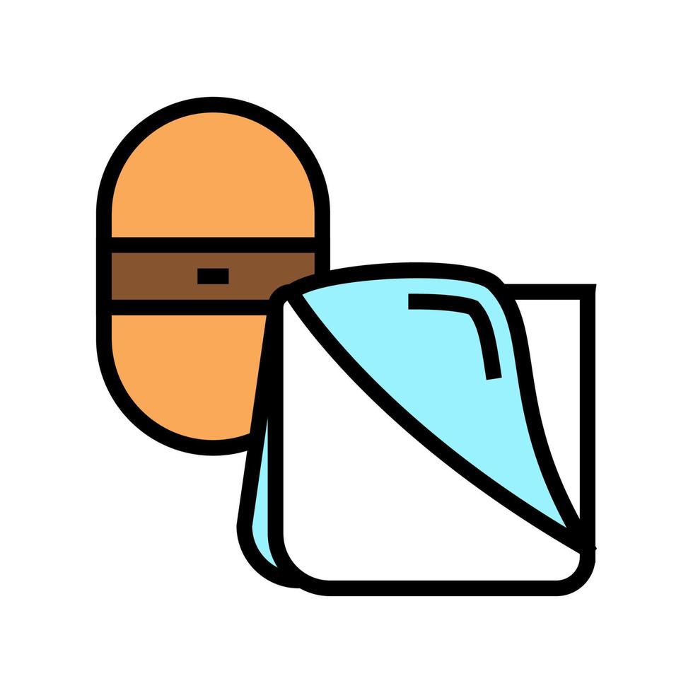 erasers for suede and nubuck color icon vector illustration