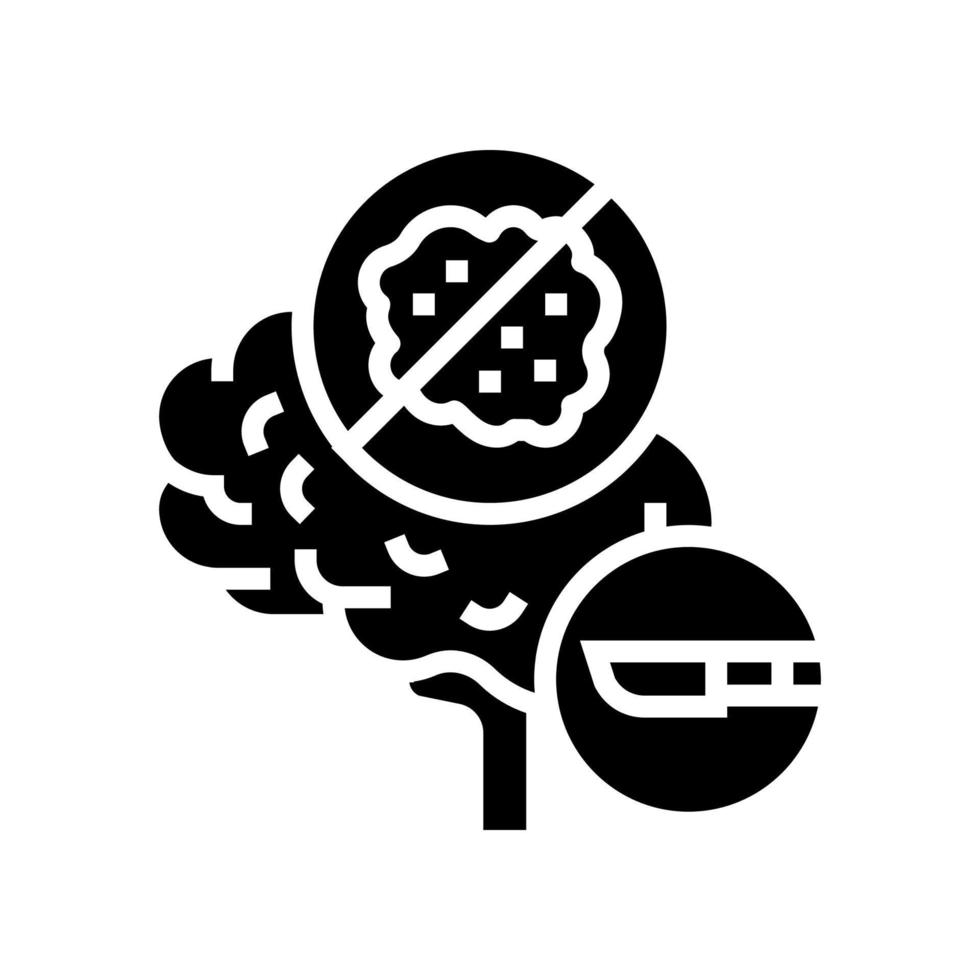 ilustración de vector de icono de glifo de cirugía de tumor cerebral