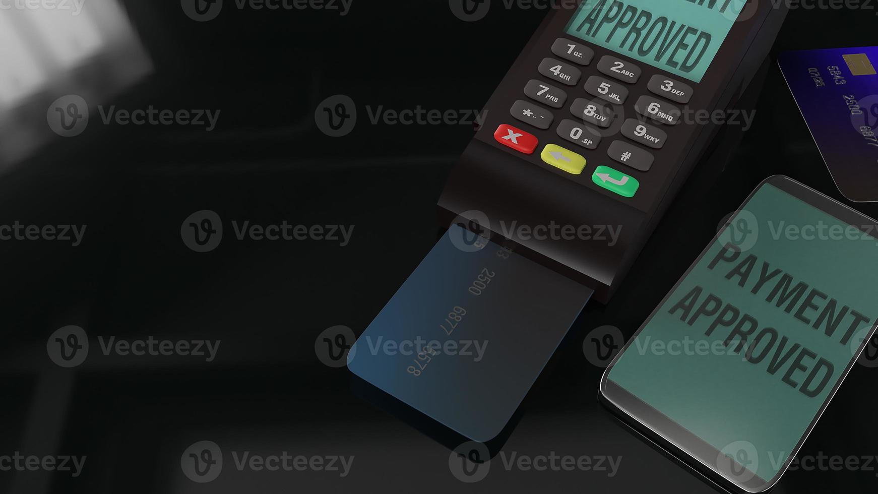 Credit Card Terminals 3d rendering image. photo