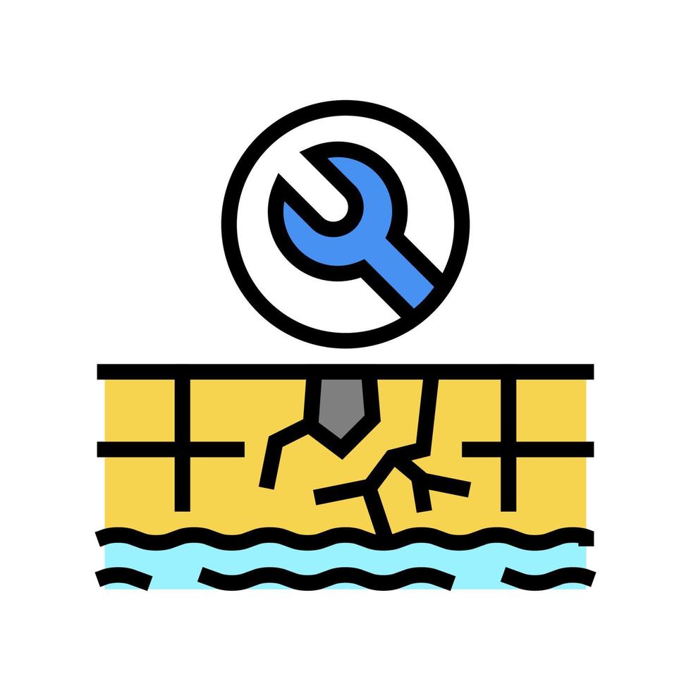 pool repair services color icon vector illustration