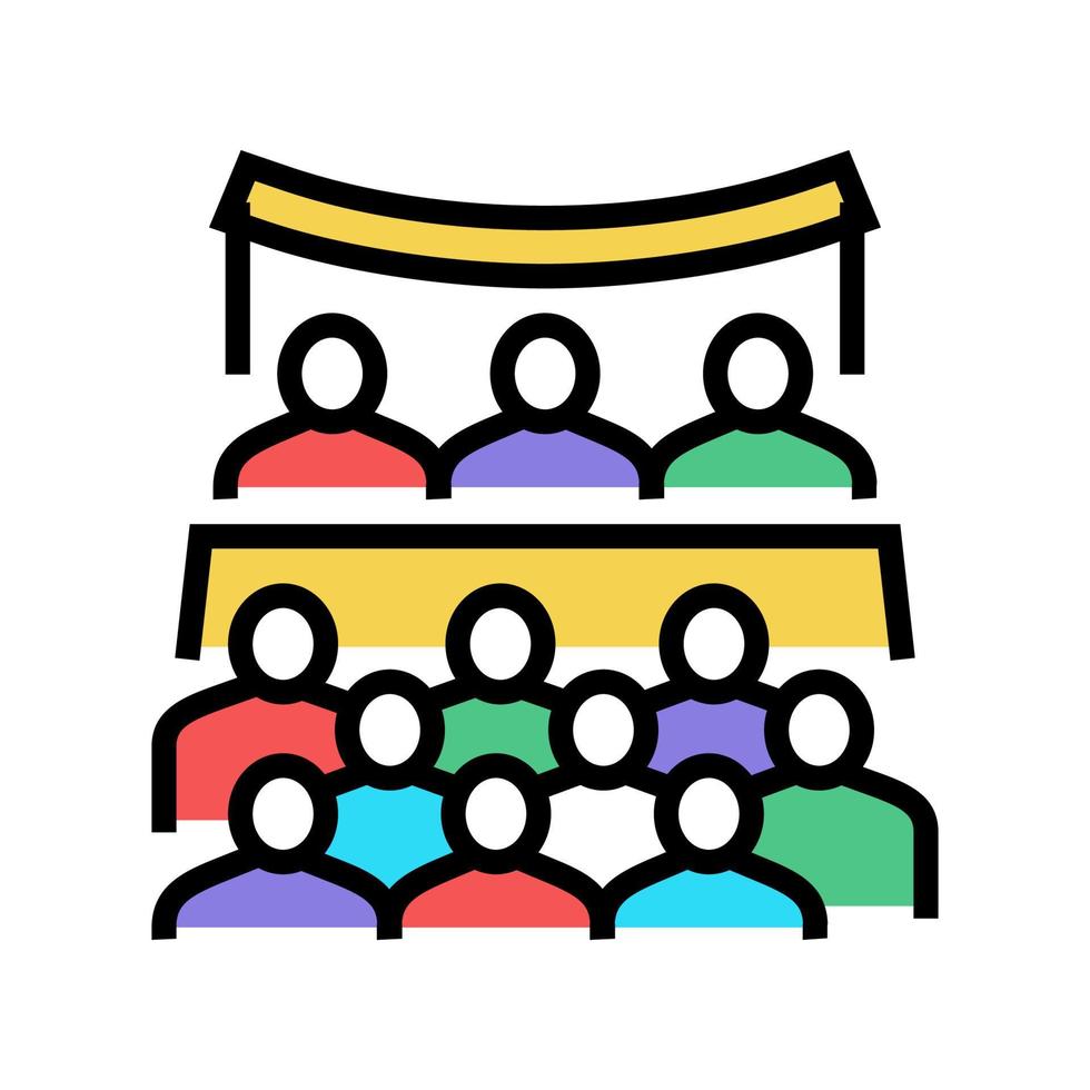conference forum color icon vector illustration