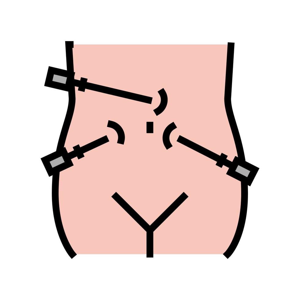 laparoscopia bariátrica color icono vector ilustración