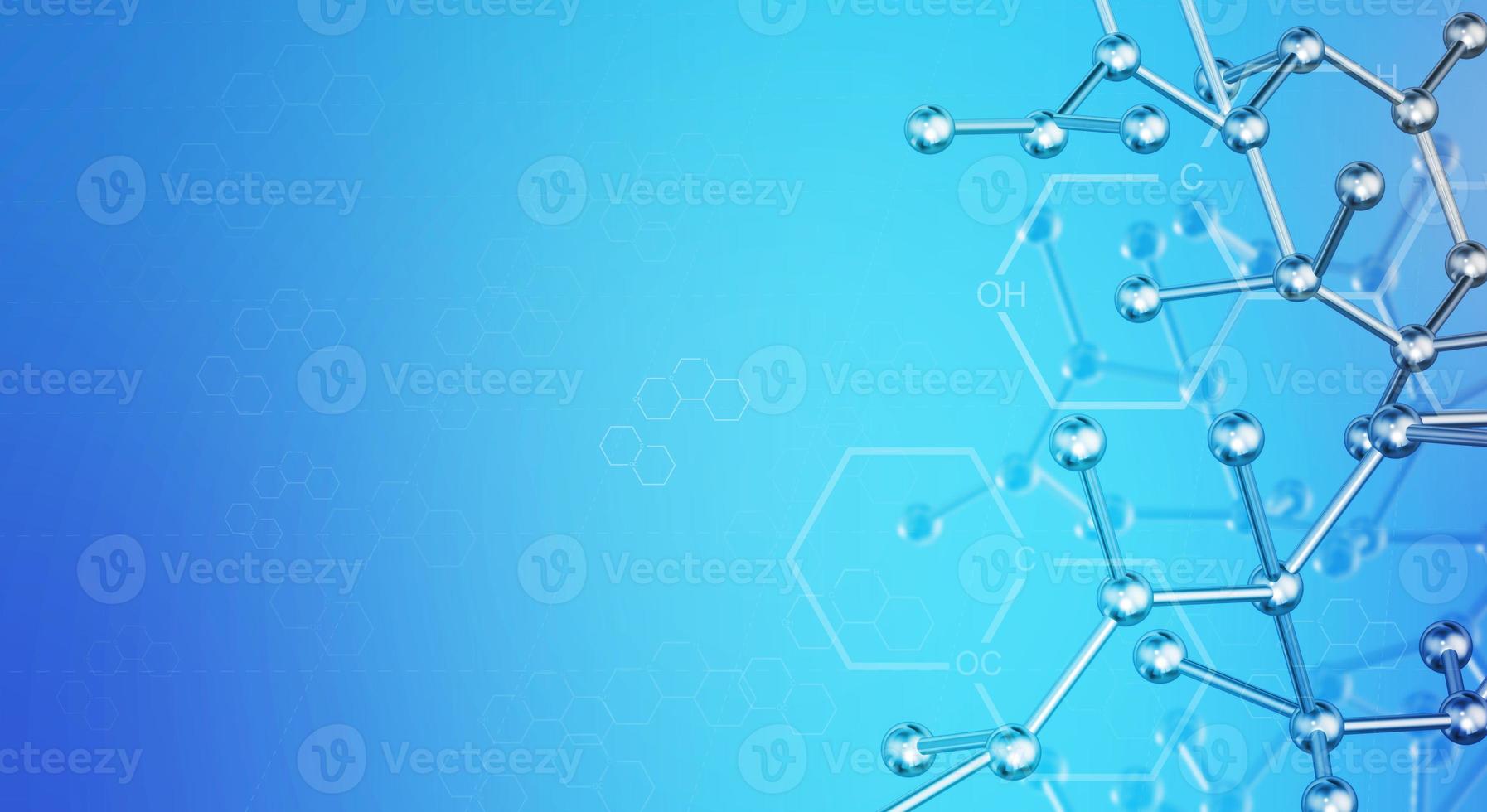 molecule 3d rendering for  science  content. photo