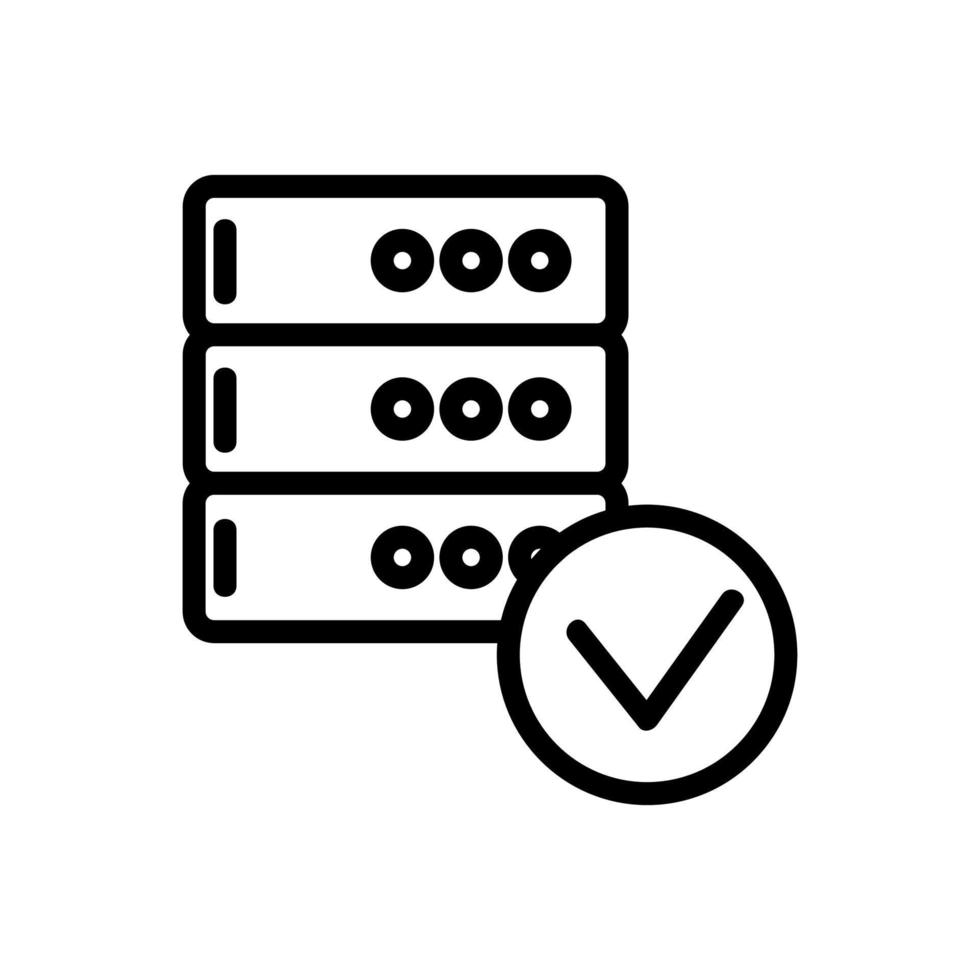 the database is an icon vector. Isolated contour symbol illustration vector