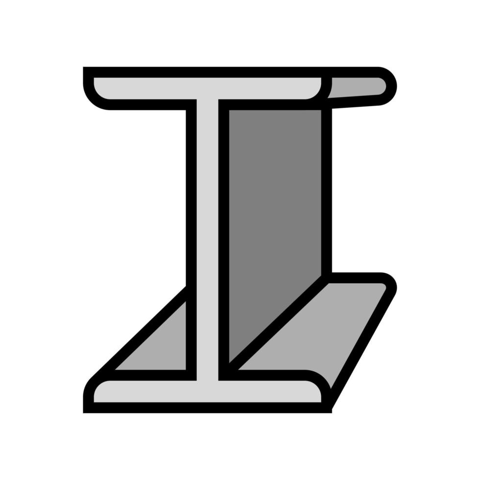 beams metal profile color icon vector illustration