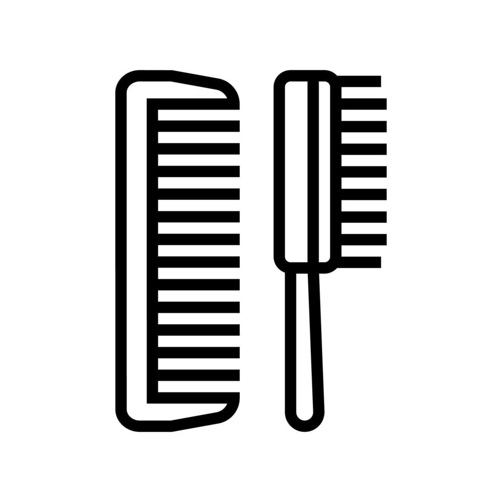 peine accesorio línea icono vector ilustración