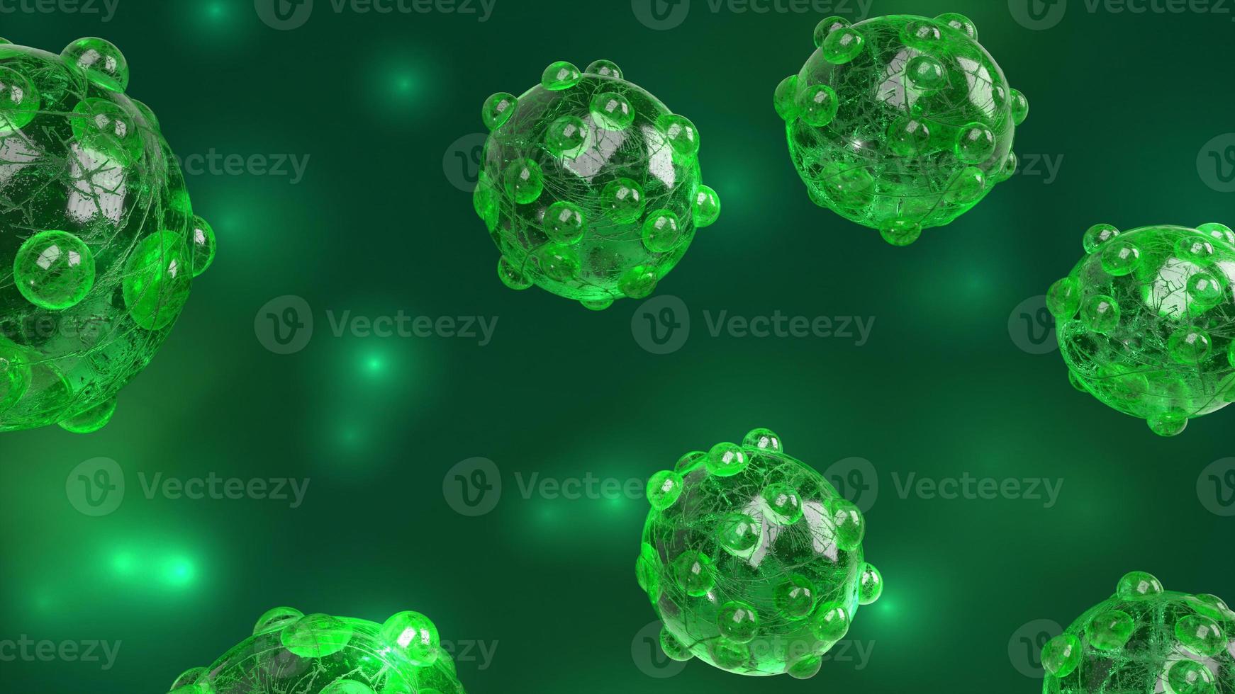 virus en tono oscuro 3d renderizado para contenido de medicina y atención médica. foto