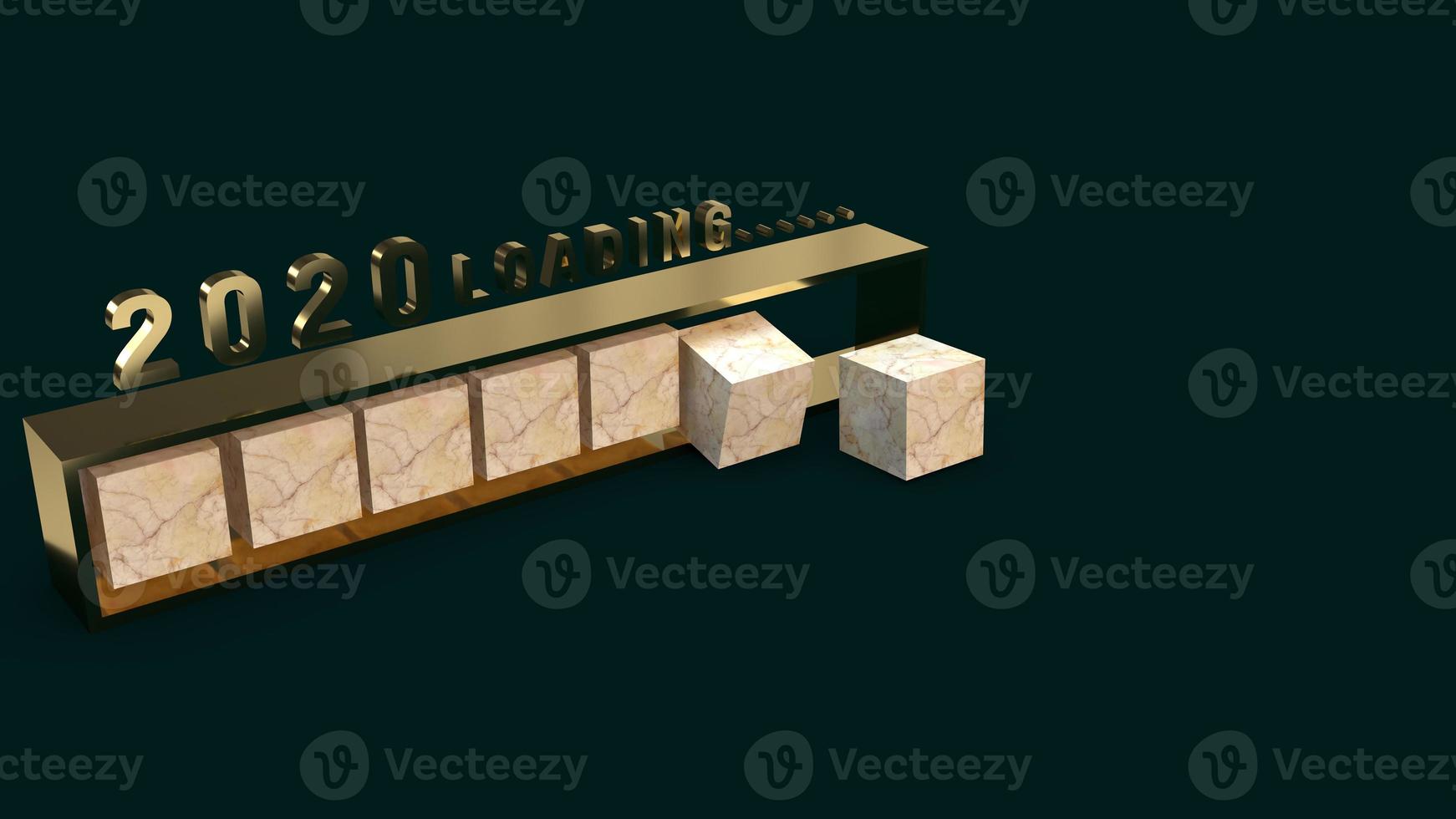 2020 loading 3d rendering for holiday content. photo