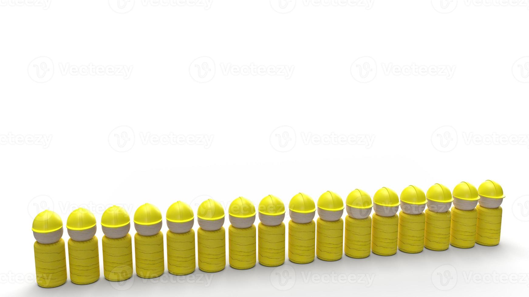 wooden toys on white background  3d rendering for labour day content photo