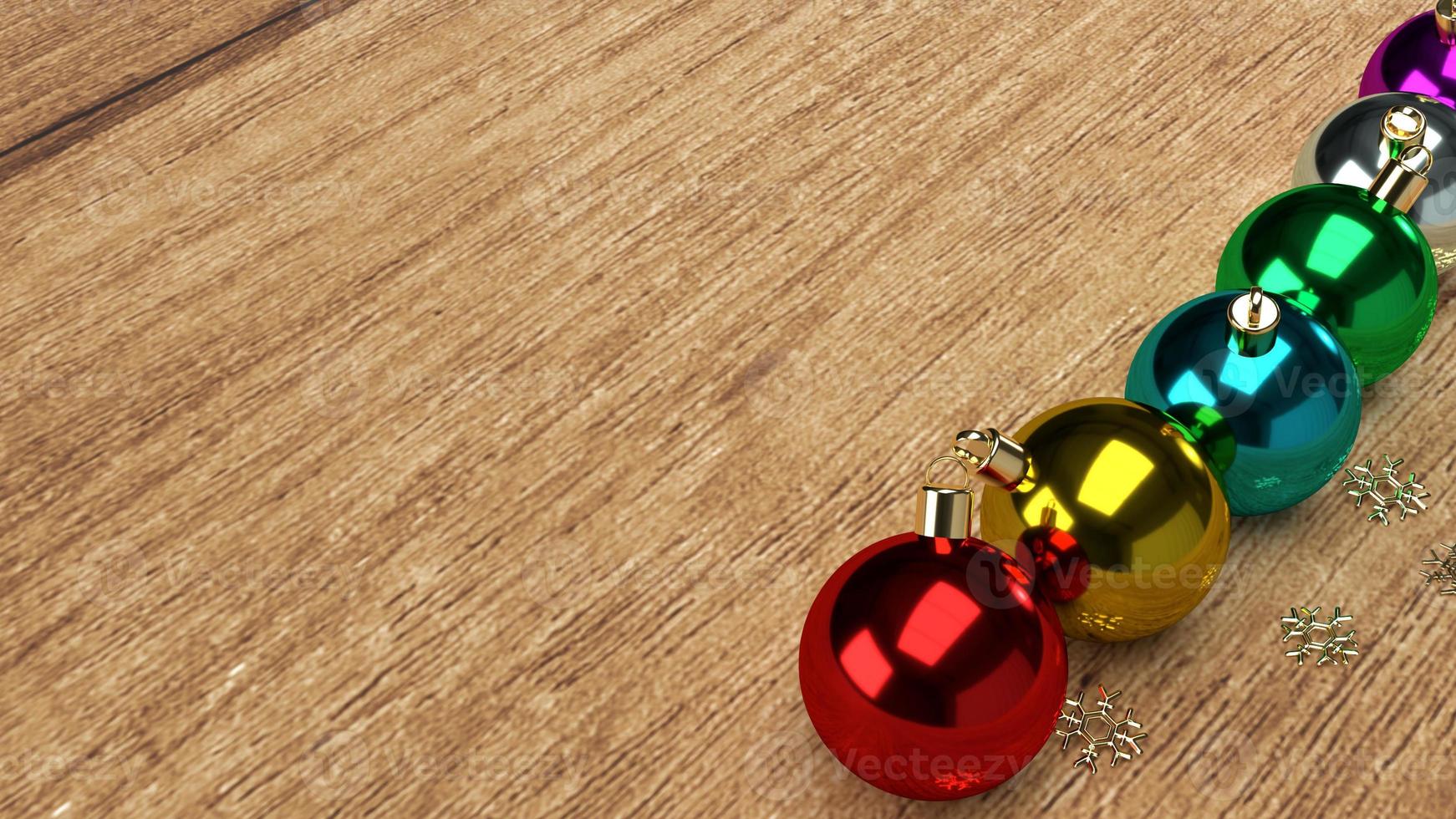 The Christmas ball 3d rendering for holiday content. photo