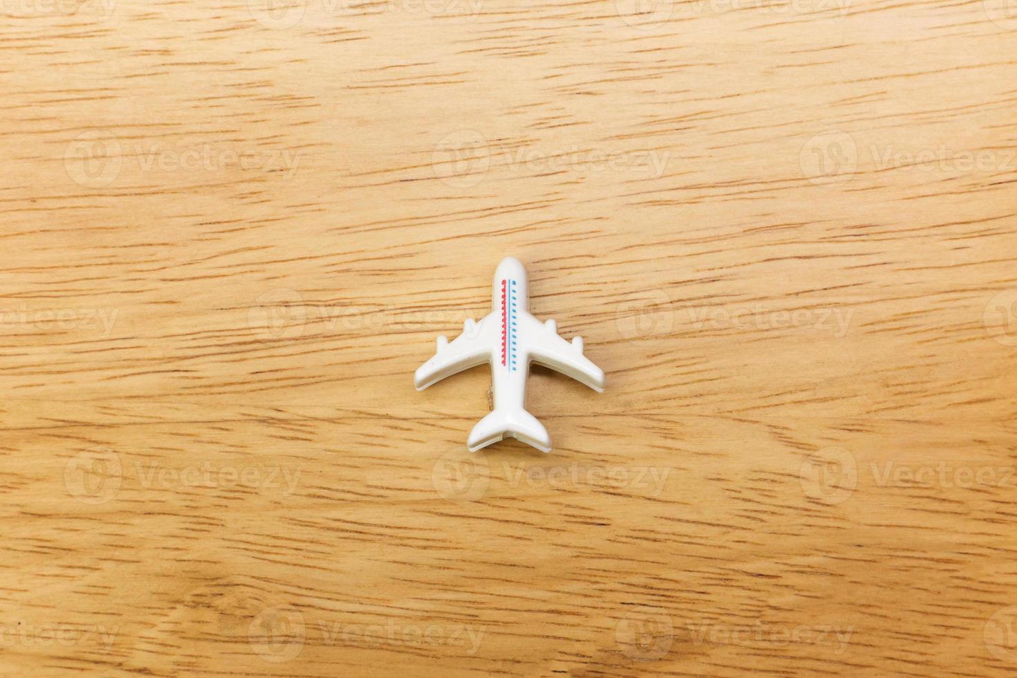 Airplane mini toy close up image  for travel content. photo