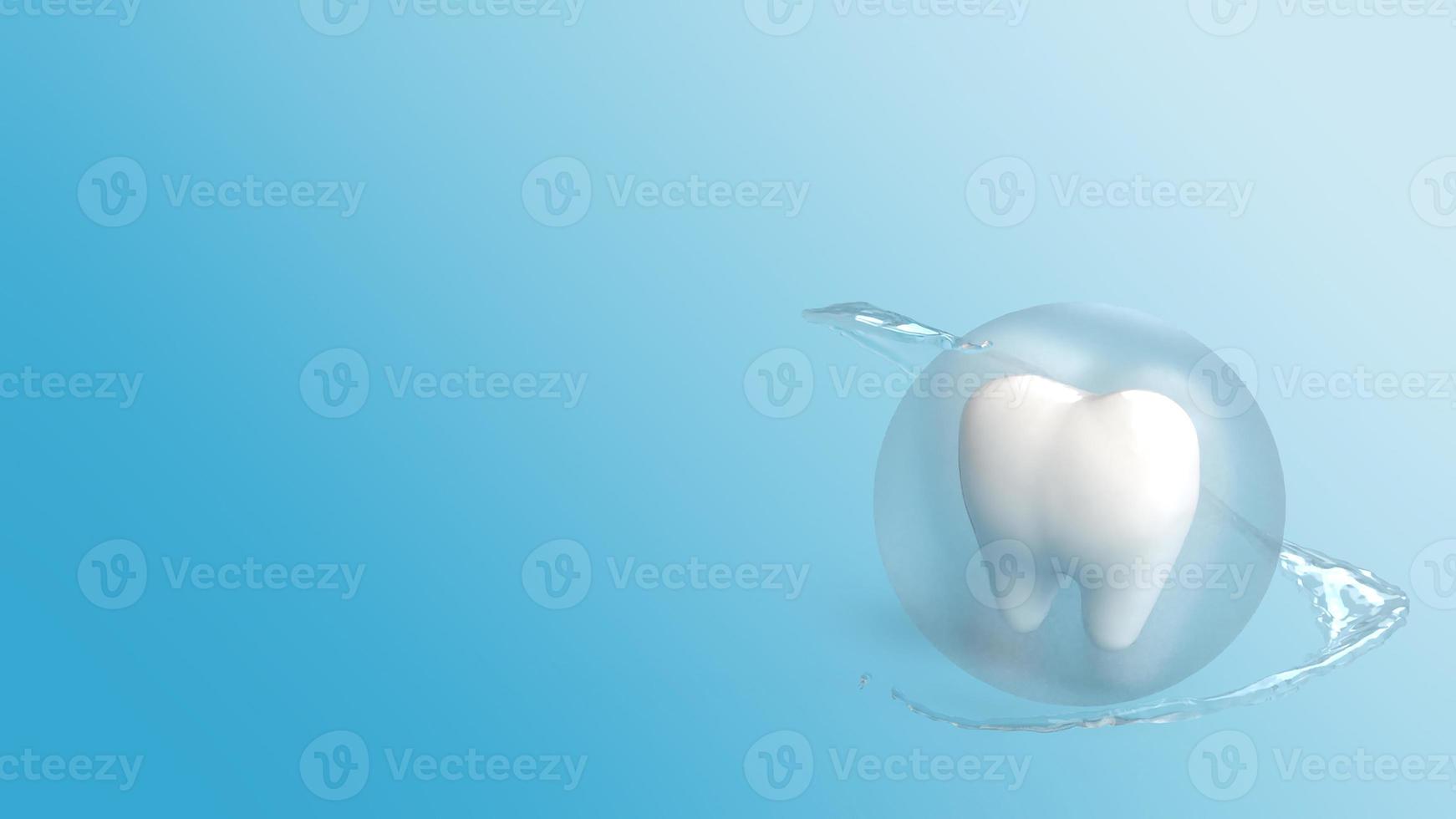 una representación 3d de dientes para contenido sanitario. foto