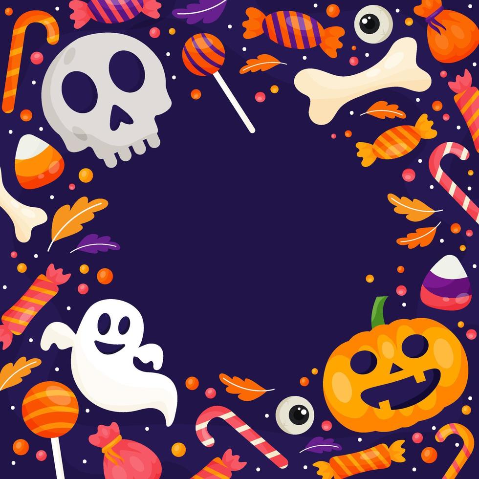 fondo de truco de trato de halloween vector