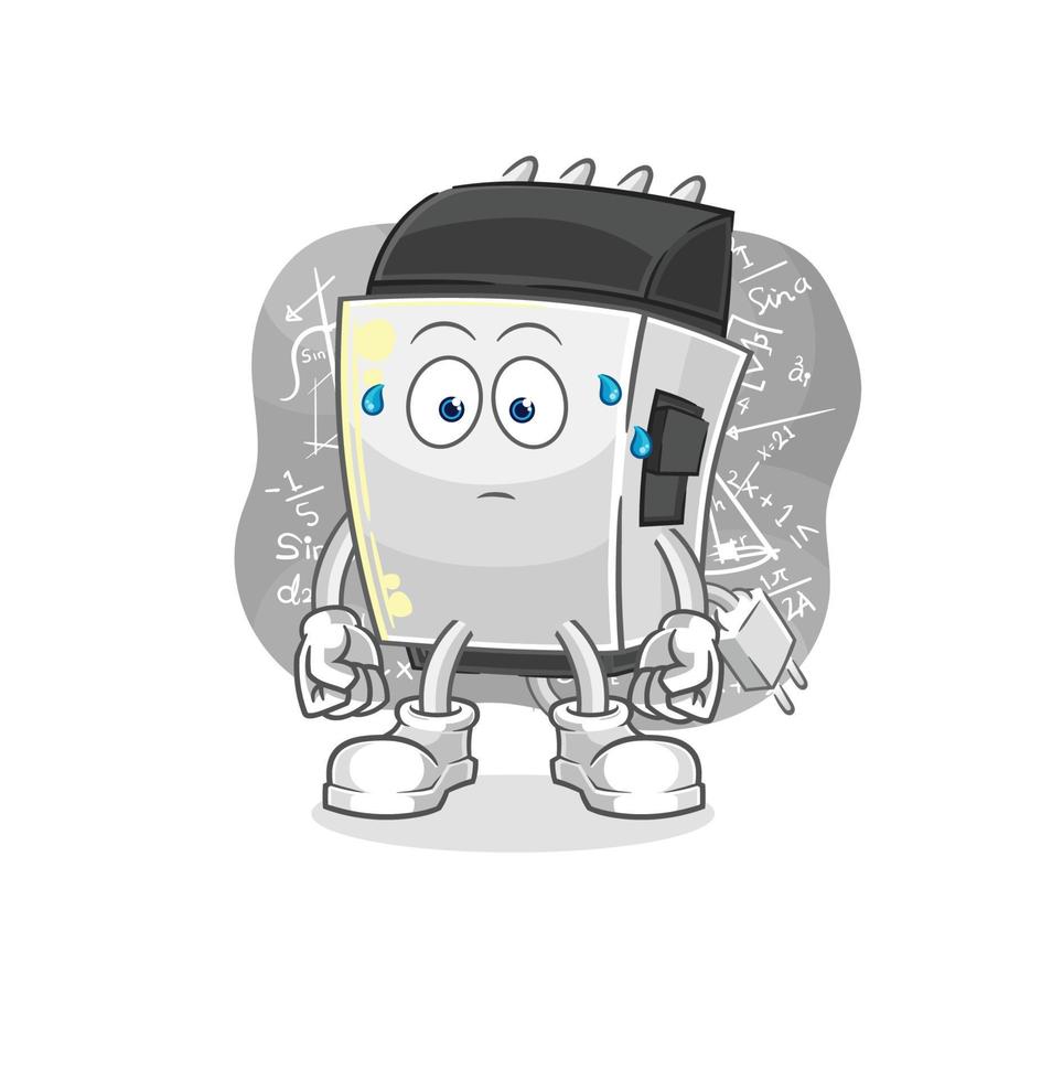 hair clipper cartoon character vector