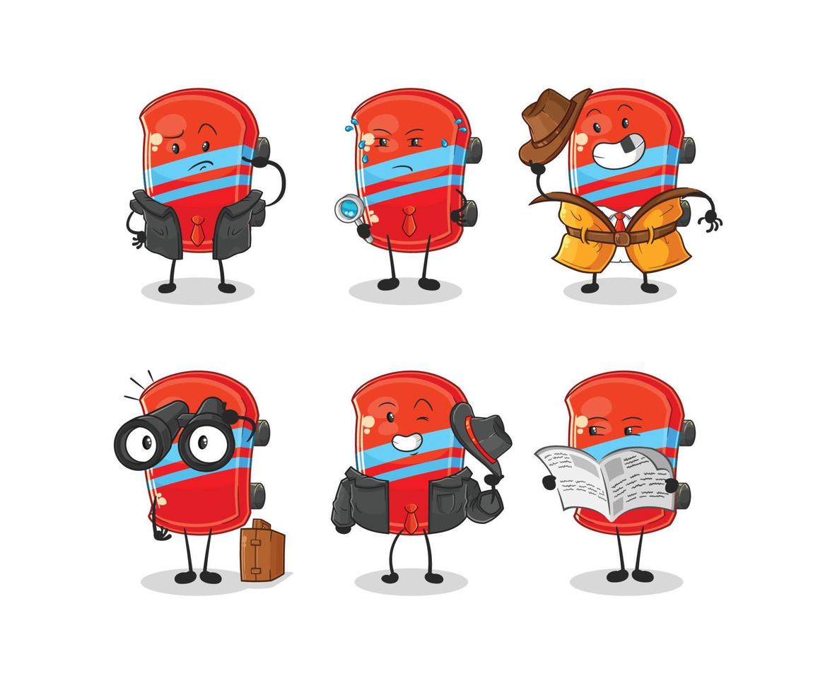 vector de personaje de dibujos animados de patineta