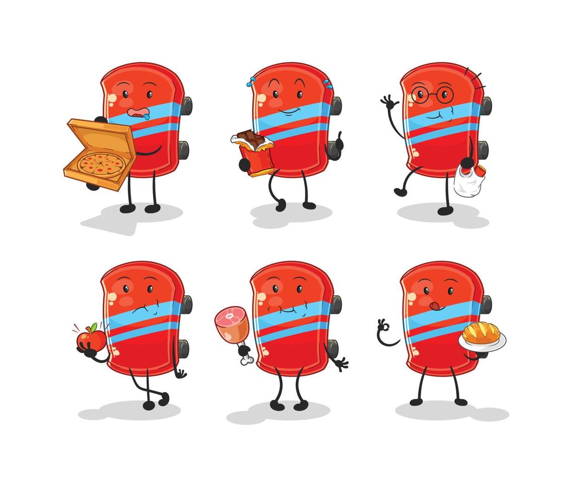 personaje de dibujos animados de patineta vector