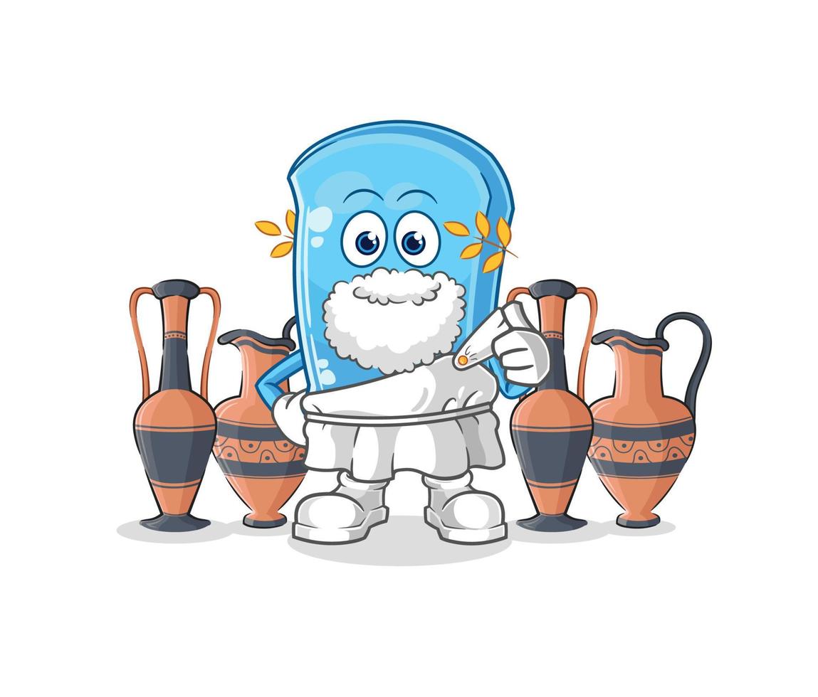 ski board cartoon character vector