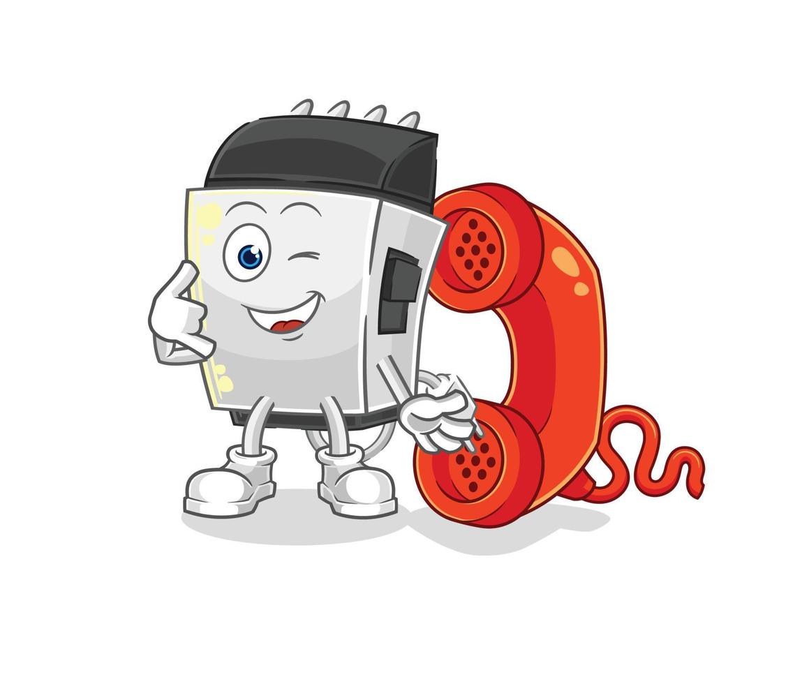 hair clipper mascot vector