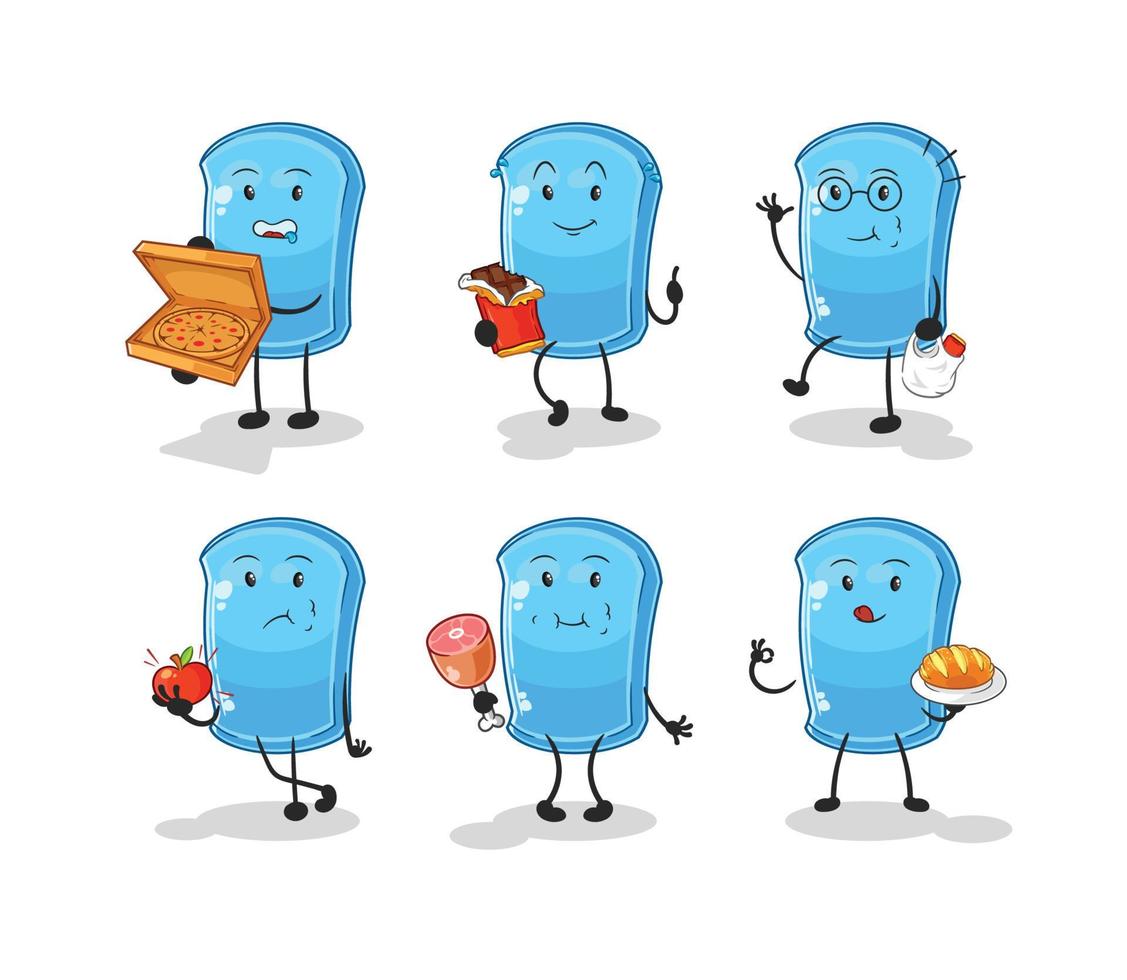ski board cartoon character vector