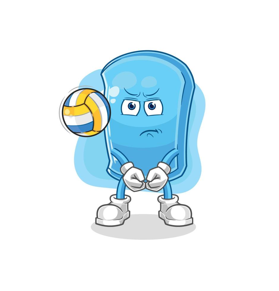 ski board cartoon character vector