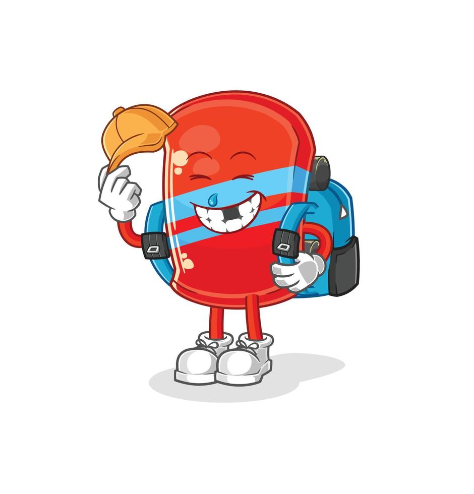 personaje de dibujos animados de patineta vector