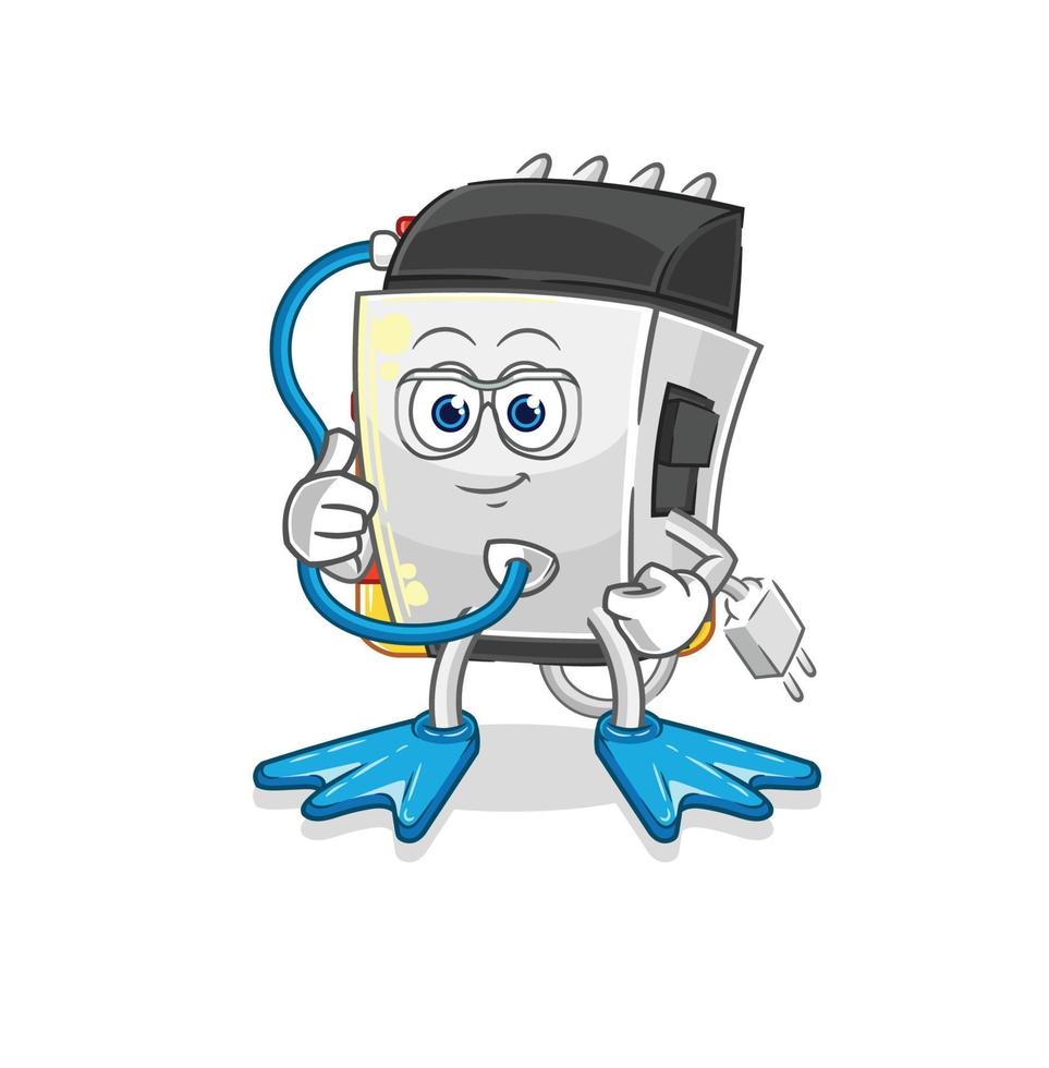 hair clipper character illustration vector