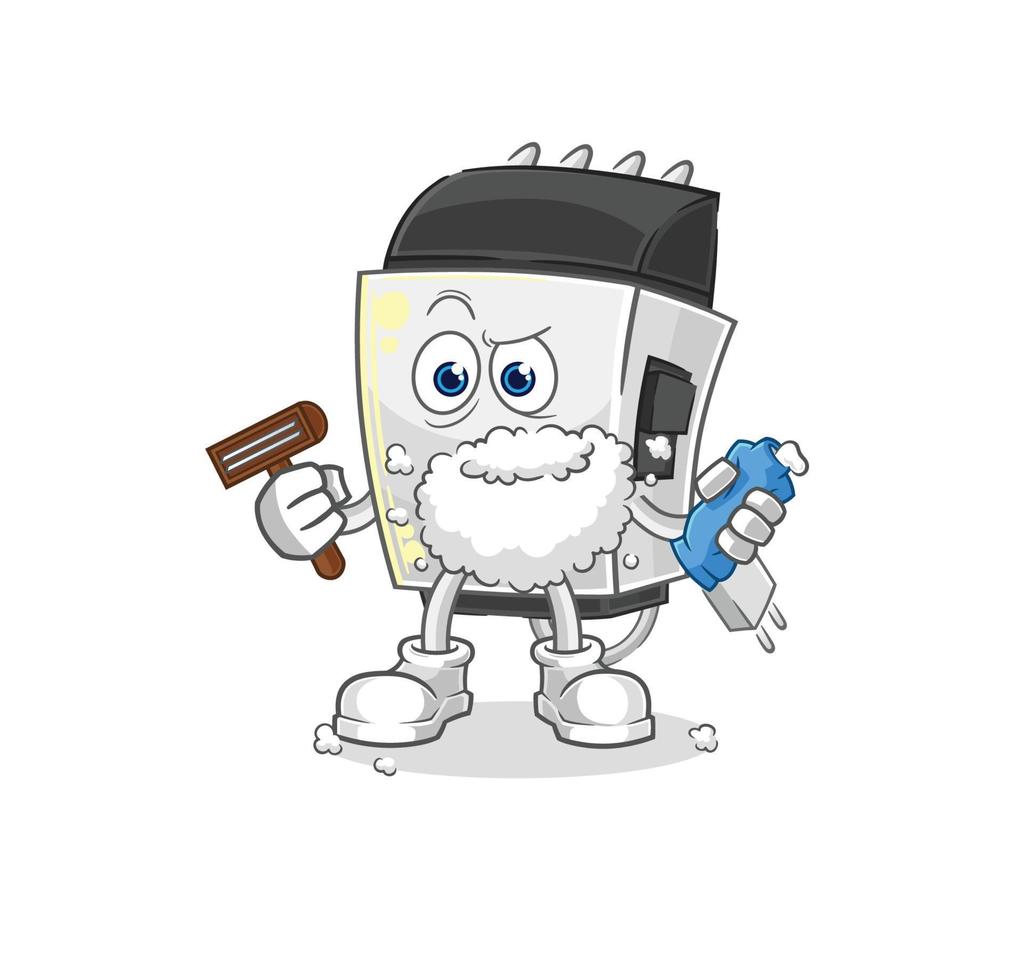 hair clipper character illustration vector