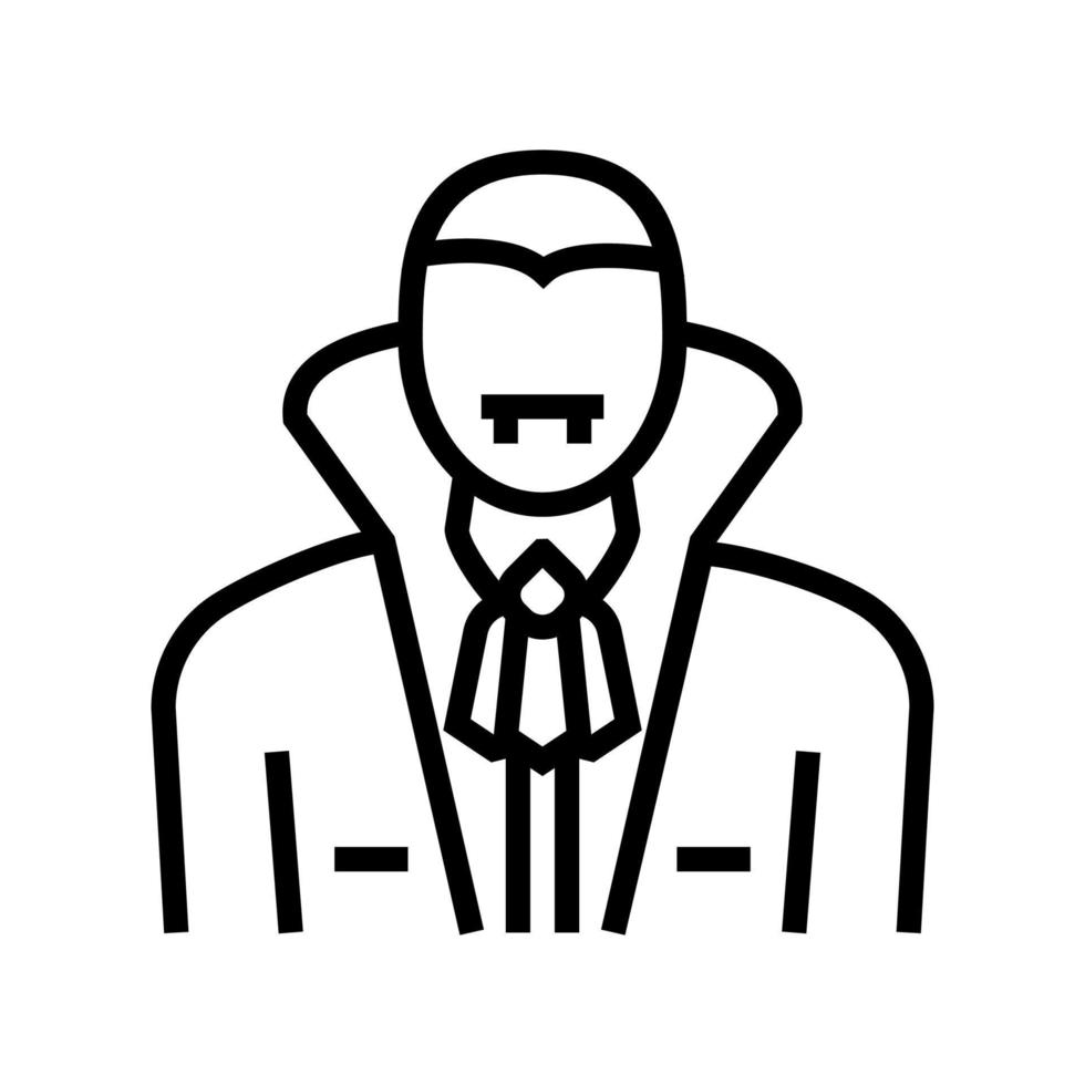 vampire halloween line icon vector illustration